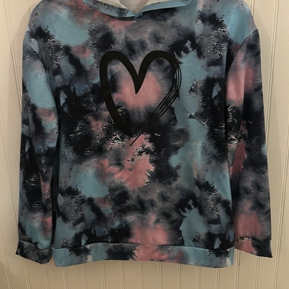 Multicolor Hooded Long Sleeve Sweatshirt sz 13/14 yrs - Picture 5 of 8